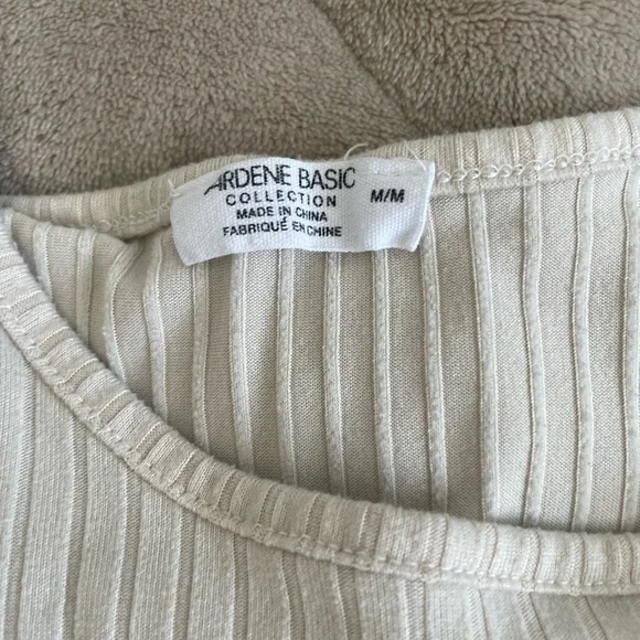 Ardene Ivory Ribbed Tank Top - Picture 3 of 3